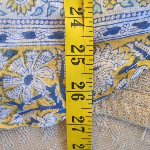 Dolma Women's Blouse S/M Indian Hand Block Print Top 100% Cotton Bell Sleeves - Picture 8 of 12